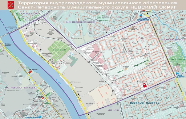 Карта невского района санкт петербурга с улицами и домами подробно