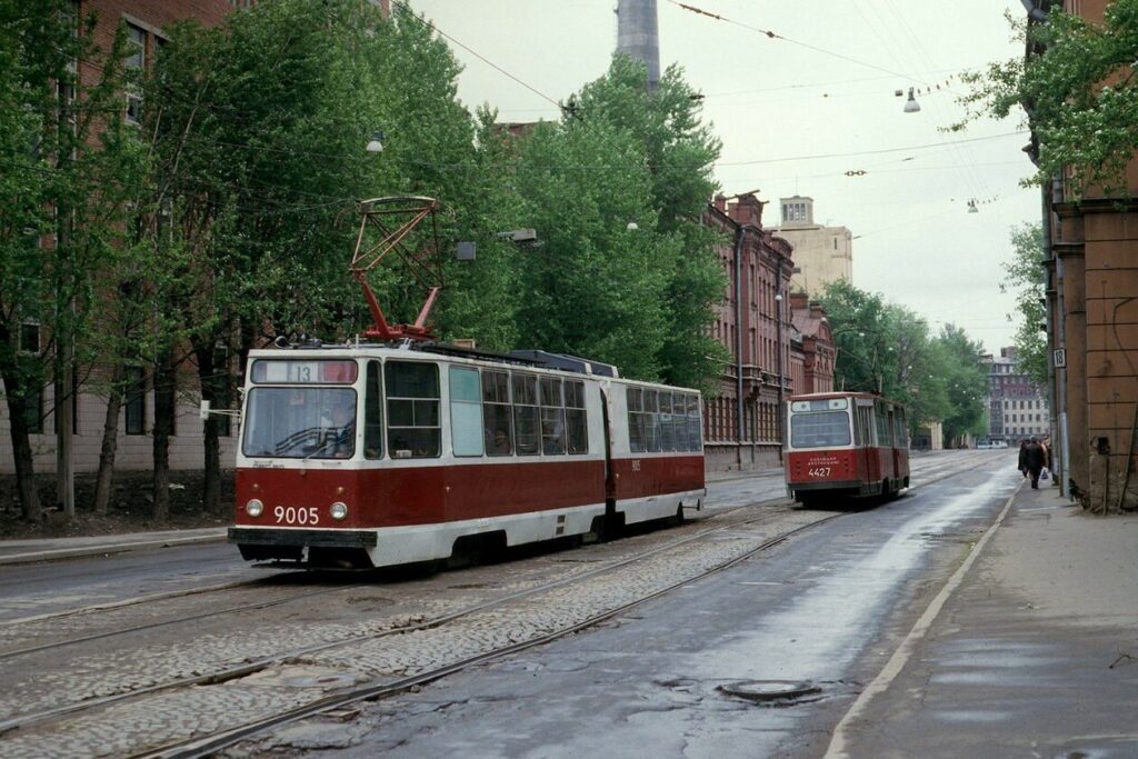 ленинградский трамвай Новгородская улица петербург