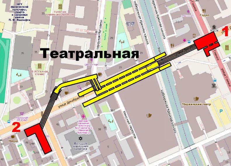 Театральная станция метро санкт петербург схема