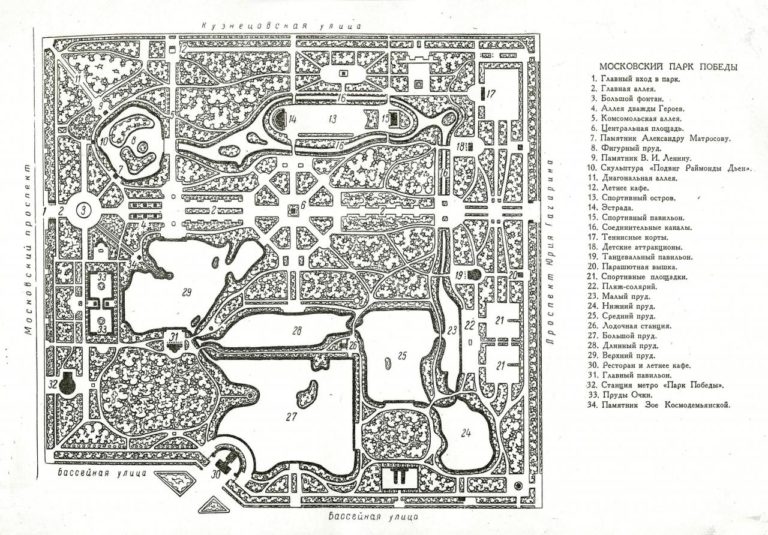 Парк победы санкт петербург схема парка