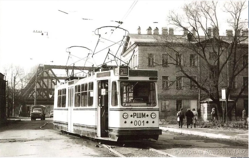трамвай на литовской улице 1987