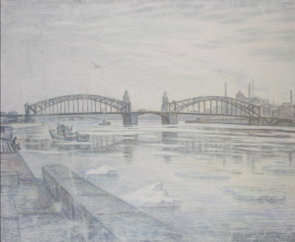 большеохтинский мост картина