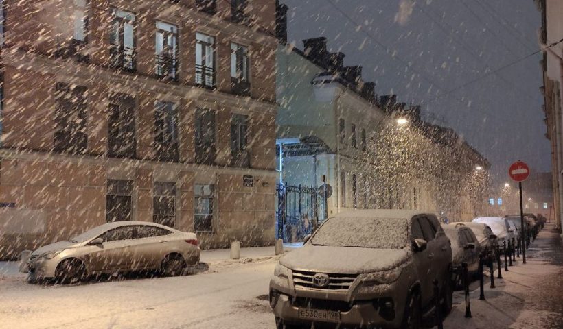 снег на васильевском острове фото